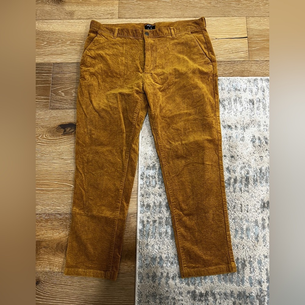 Forever 21 Men's Corduroy Pants in Mustard Brown